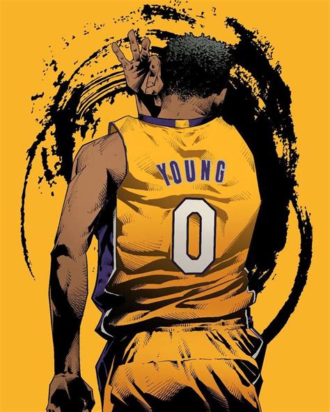 Nick Young From Downtown Illustration Nba Basketball Art Nba Art