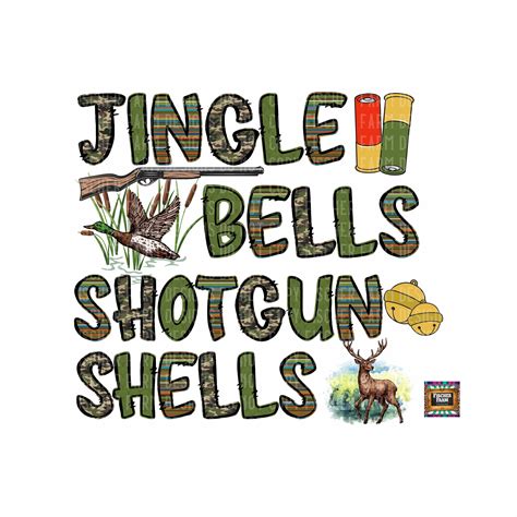 Jingle Bells Shotgun Shells Christmas Deer Hunting Ducks Etsy