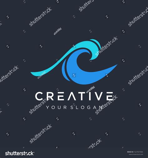 Letter C Wave Logo Template C Stock Vector Royalty Free 1627037404