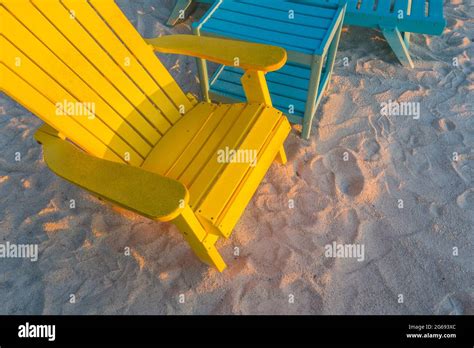 Adirondack Chairs At Sunset Hi Res Stock Photography And Images Alamy