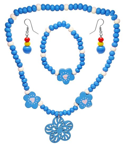 Jewelz Blue Antique Necklace Set Buy Jewelz Blue Antique Necklace Set