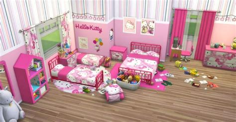 Hello Kitty Bedroom Set For The Sims 4 Hello Kitty Bedroom Hello