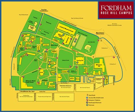 Rose Hill Campus Map Fordham University Libraries Campus Map