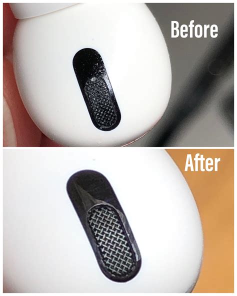 AirPods Pro Vent Cleaning Before After R Airpods