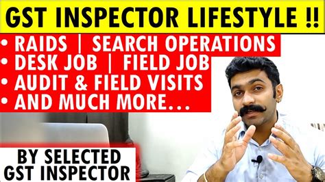 Job Profile Of GST Inspector Excise Inspector Job Profile Of Customs
