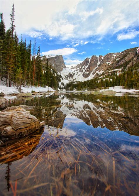 Captured This Reflective View Of Emerald Lake In Rocky Mountain