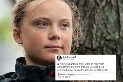 greta thunberg finds perfect moment to tell trump to chill