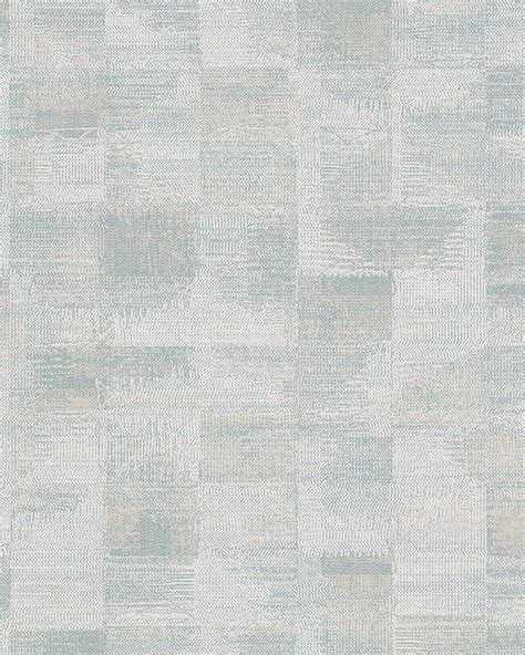 Non Woven Wallpaper Tiles Abstract Blue Beige White 31219