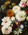 A Vase of Flowers (detail), Mary Moser, 1792-97. Oil on canvas ...