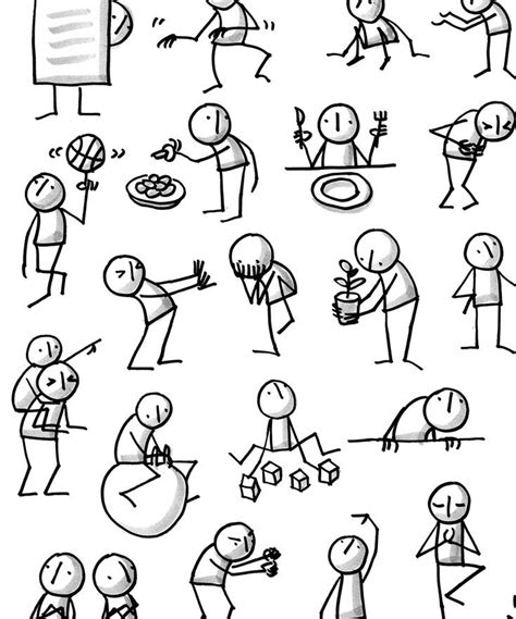 Stick Figure Drawing Doodle People Sketch Notes