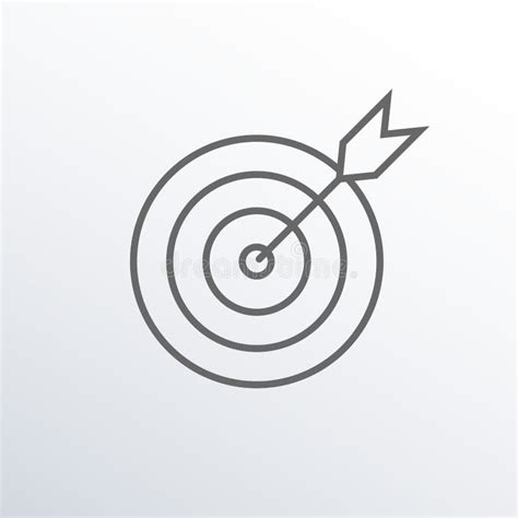 Target Icon Aim With Arrow Goal Symbol Vector Illustration Stock