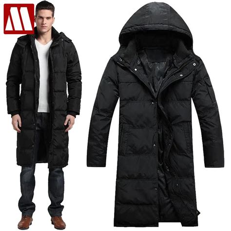 2018 men winter outdoors long trench coat down jacket thickening hooded army green parka coats