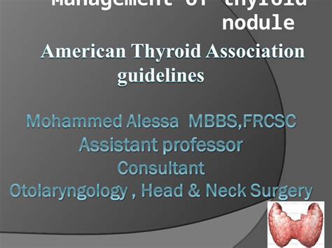 Ppt Management Of Thyroid Nodule Introduction Guidelines