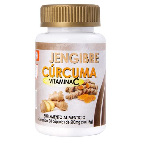 Jengibre Cúrcuma y Vitamina C 30 cápsulas