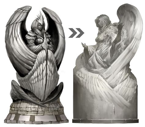 Kekai Kotaki: Guild Wars 2 God Statue Concepts - Great Iteration | Guild wars, Guild wars 2 