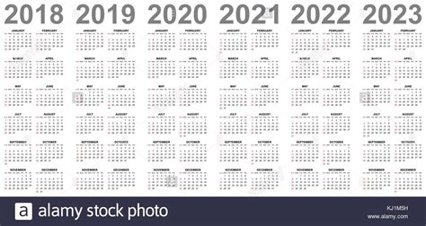 5 Year Calendar 2019 To 2023 Printable Free Letter Templates