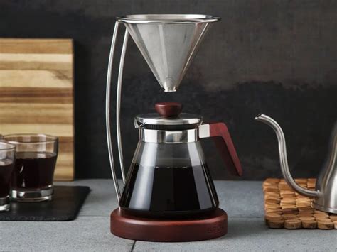 Pour Over Coffee System And Wood Stand By Groshe Pour Over Coffee