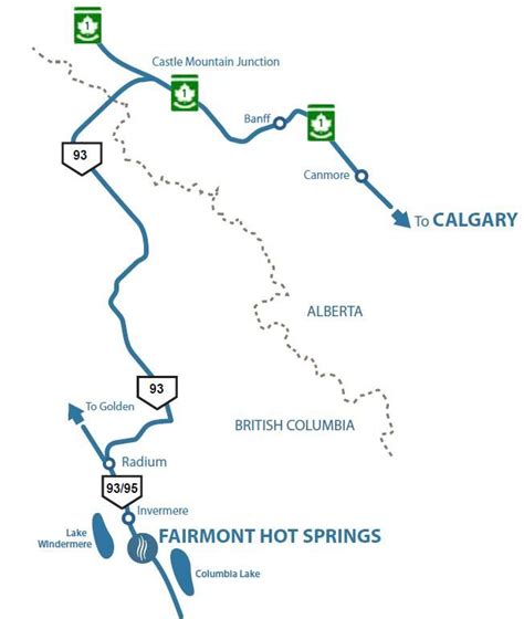 Fairmont Hot Springs Map Hotsprings Canada Travel Hiking
