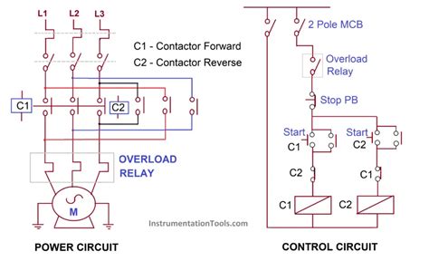 Reverse Dol Starter Control Circuit Diagram
