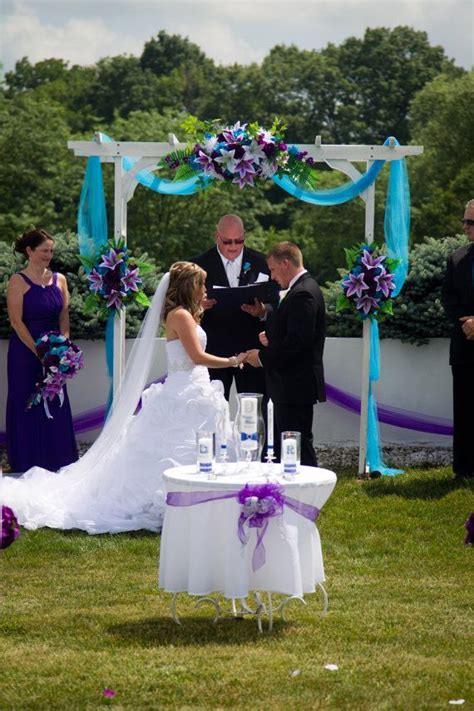 Purple black wedding, black wedding themes, purple wedding decorations, purple be inspired for your summer wedding with our lovely lavender wedding color palette, featuring alluring shades of purple dusty rose wedding, teal wedding bouquet, teal wedding invitations, purple wedding. 3pc set Arch decoration wedding events- turquoise and ...