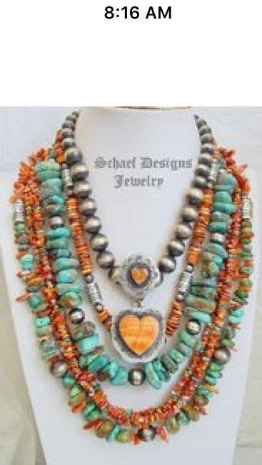 Schaef Designs Turquoise Nugget Orange Spiny Oyster Necklaces