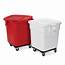 Huskee Laundry Bin  140 Litre Capacity Red Or White 57 X 55 55cm