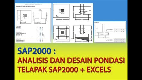 Sap Analisis Dan Desain Pondasi Telapak Excel Youtube