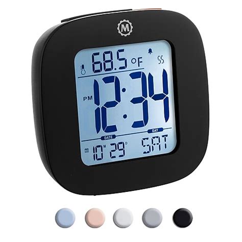 Marathon Compact Digital Alarm Clock Black Cl030058sv At Staples