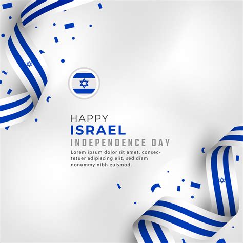 Happy Israel Independence Day Celebration Vector Design Illustration