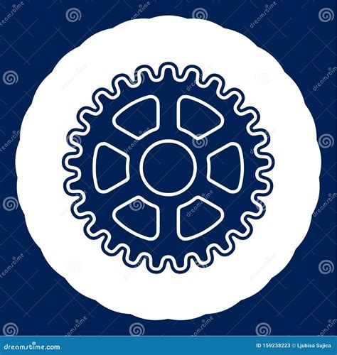 Outline gear icon stock vector. Illustration of outline - 159238223