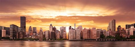 New York Skyline Sunset Photos Large Format Fine Art
