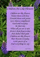 Children Are Like Flowers - Framed Angela Charles Poem. Like this poem ...