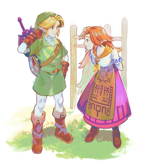 OoT Link And Malon By Uzucake R Zelda