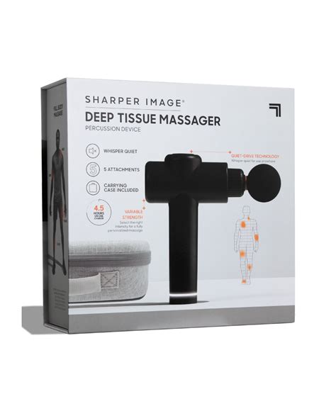 Sharper Image Deep Tissue Percussion Massage Gun With Case Shaver Shop