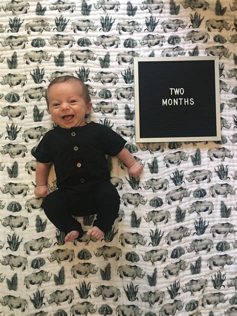 2 Month Milestone Pics Milesparkerschey Baby Boy Pictures Newborn