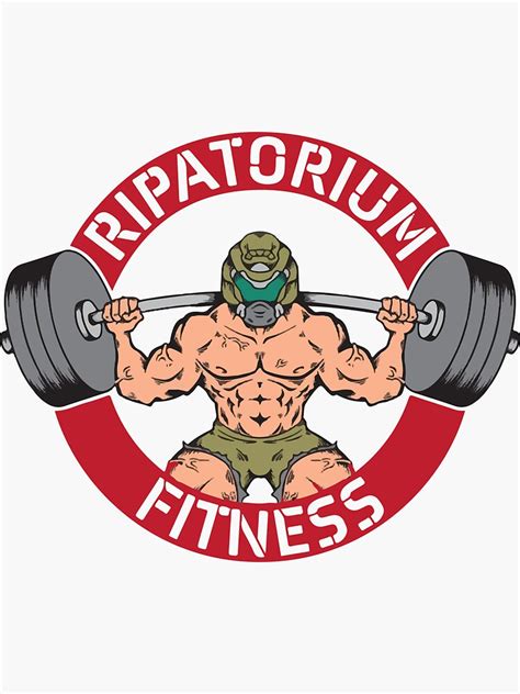 Ripatorium Fitness Doom Slayer Gym Sticker For Sale By Marouane007
