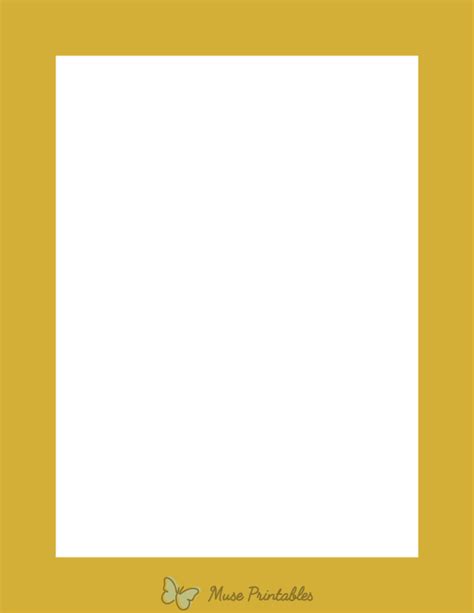 Printable Gold Solid Page Border