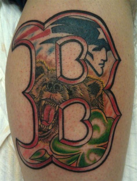 Boston Sports Bruins Red Sox Celtics Patriots Tattoo B Tattoo