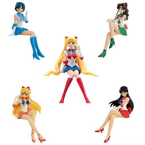 Sailor Moon Figure Sitting Ver Toys Mizuno Ami Hino Rei Kino Makoto