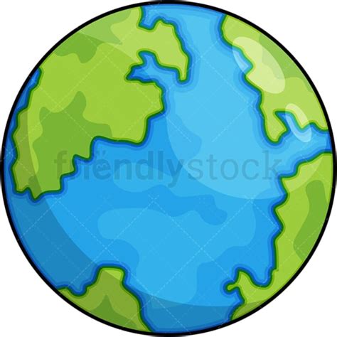 Planet Earth Cartoon Vector Clipart Friendlystock