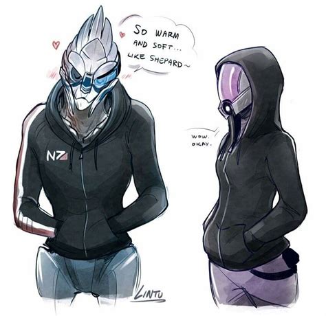 Garrus Vakarian And Tali Zorah Mass Effect Garrus Mass Effect Funny