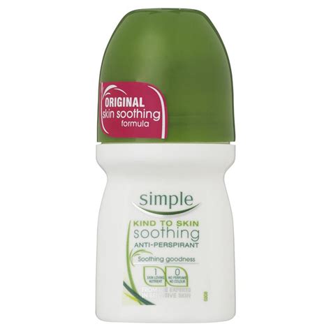 Simple Antiperspirant Roll On Deodorant 50ml Aussielk