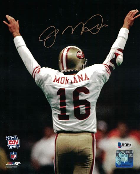 Joe Montana Autographed San Francisco 49ers Sb Xxiv 8×10 Photo Bas