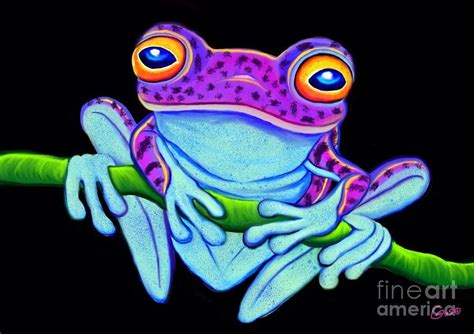 Spotted Purple Frog Painting By Nick Gustafson Frog Art Frog Drawing