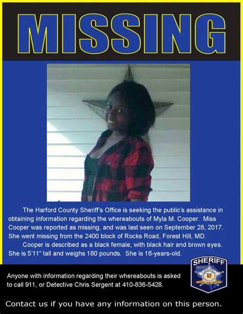 harford county md police searching for teen girl myla m cooper missing for nearly 2 weeks