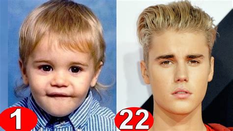 Justin Bieber Transformation From 1 To 23 Years Old Top