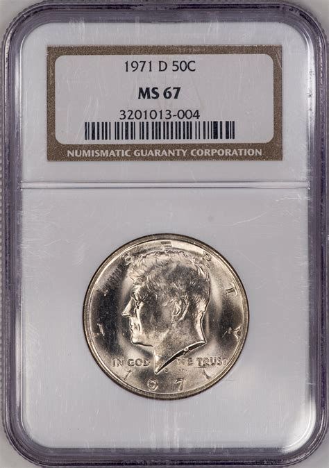 Lot 1971 D Kennedy Half Dollar Ngc Ms67 Price Guide 120