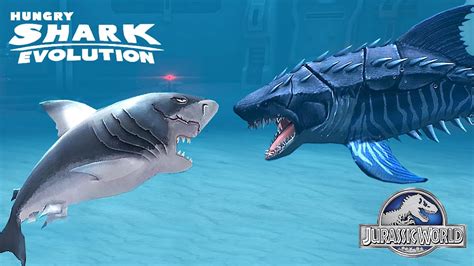 Jurassic World The Game Megalodon Vs Hungry Shark Evolution Megalodon Aquatic Shark