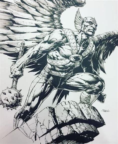Artwork Hawkman By David Finch Comic Book Art Style Superhero Art