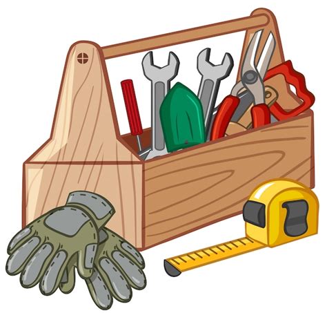 Caixa de ferramentas com muitas ferramentas Vetor Grátis